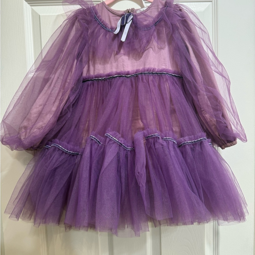 Charming Purple Tulle Kids Dance Costume
